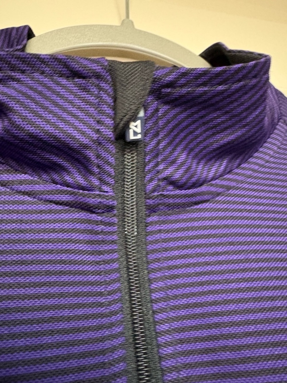 Minnesota Vikings Cutter & Buck NFL Virtue Eco Pique Stripe Quarter-Zip Pullover - Picture 9 of 10
